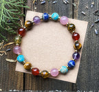 Buddha3bodhi Seven Chakra Stone Bracelet Multi Gemstone Crystal Energy Bracelet 8mm