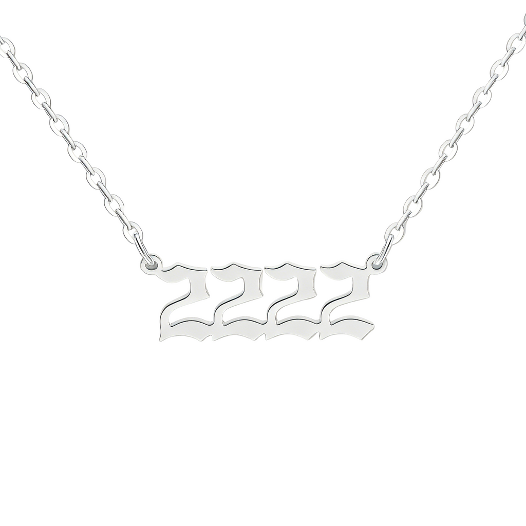Stainless Steel Angel Number 2222 Necklace