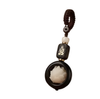 Wooden Lotus Keychain Accessory