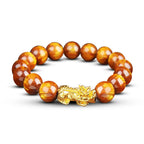 Lucky Golden Tiger's Eye Abundance Pixiu Bracelet