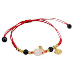 Lucky Rabbit Red Rope Jade Bracelet