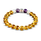 Natural Amethyst Citrine Stone of Wealth Bracelet