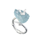 Natural Raw Aquamarine Ring
