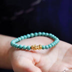 Natural Turquoise Feng Shui Pixiu Bracelet