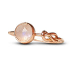 Pink Opal Lucky Knot Infinity Ring