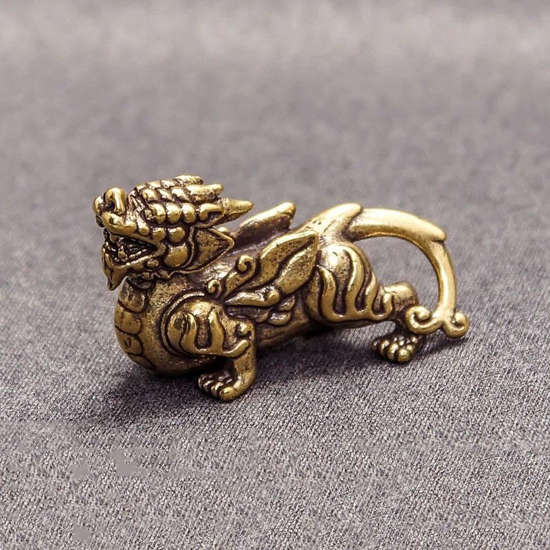 Pixiu Copper Lucky Keychain