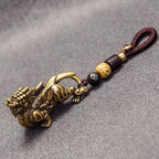 Pixiu Copper Lucky Keychain