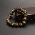 Copper Pixiu Mantra Bracelet