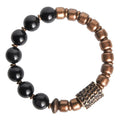 Rainbow Eye Obsidian Brass Bracelet