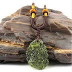 Raw Moldavite Healing Pendant