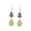 Red Agate Lucky Jade Earrings