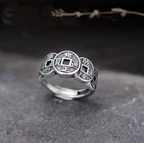 Vintage Silver Lucky Coin Ring