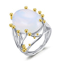 Silver Moonstone Ring
