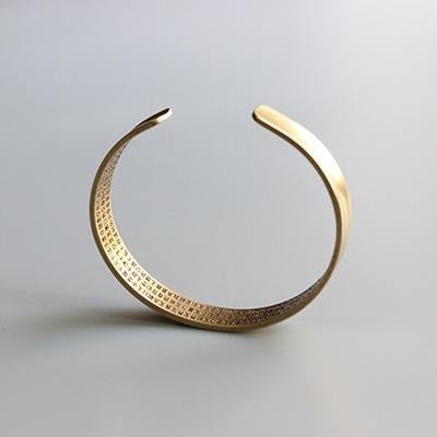 Tibetan Buddhist Mantra Brass Bangle