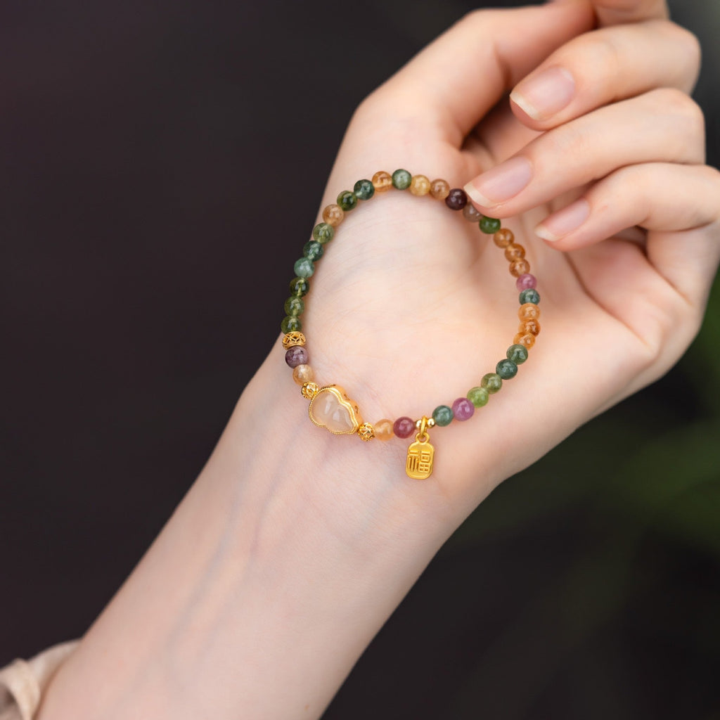Tourmaline Gourd Fortune Bracelet