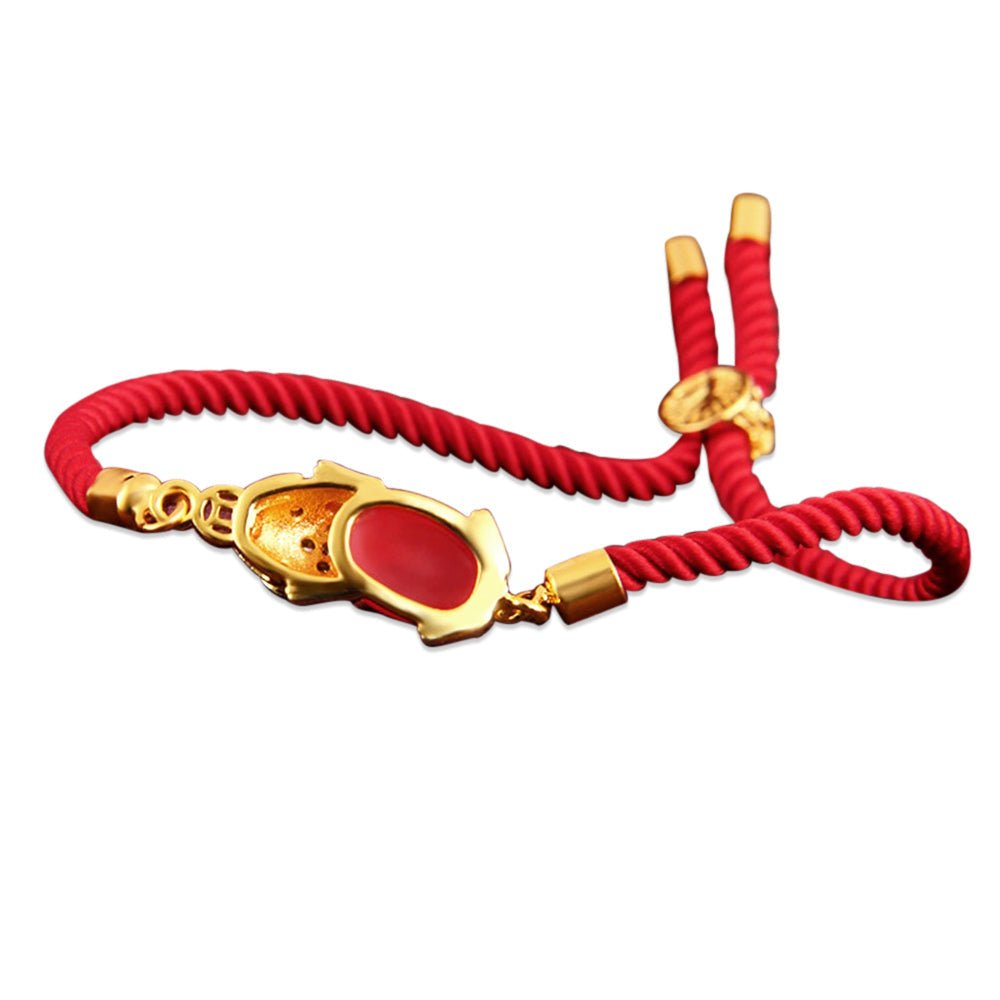 Wealth Attractor Red Agate Pixiu Handwoven Bracelet